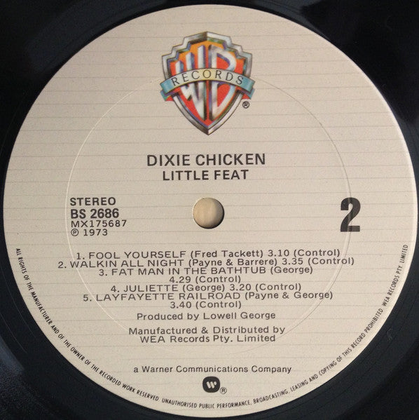 Little Feat – Dixie Chicken LP vinyl record, image 4 of 4