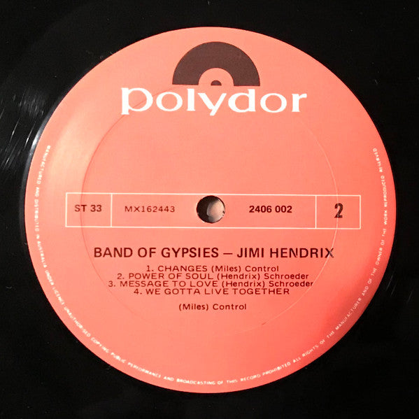 Jimi Hendrix – Band Of Gypsys LP vinyl record, image 4 of 4