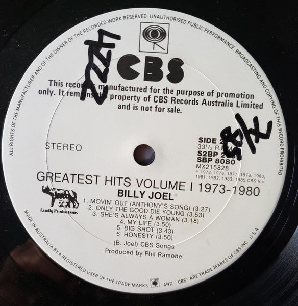 Billy Joel – Greatest Hits Volume I & Volume II (2xLP) LP vinyl record, image 7 of 8