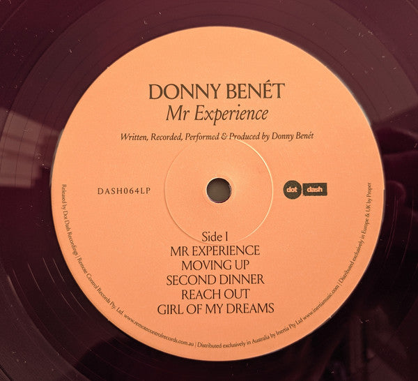 Donny Benet – Mr Experience LP vinyl record, image 1 of 2