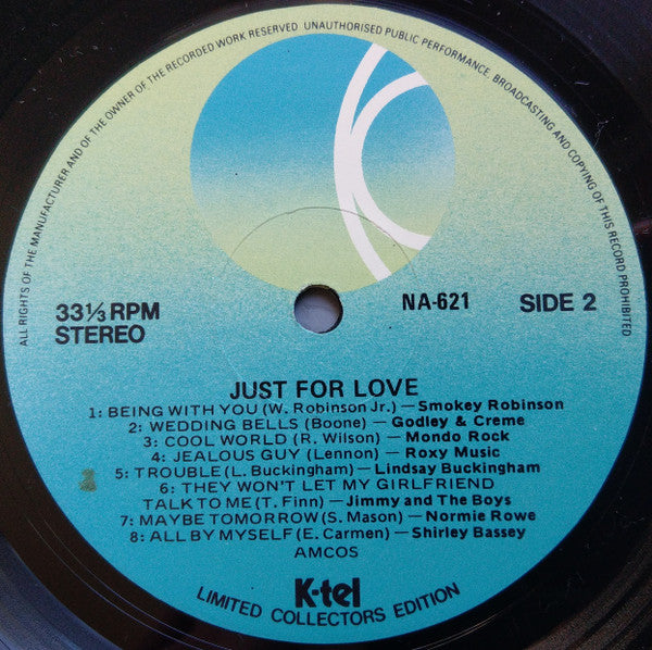 Various – Just For Love LP vinyl record, image 4 of 4