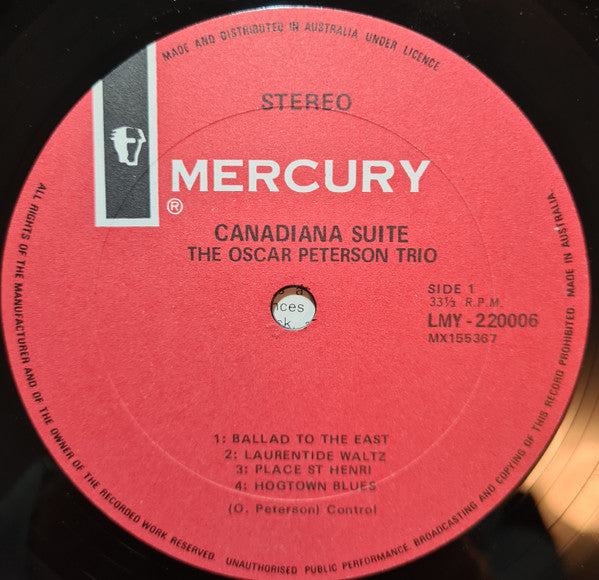 Oscar Peterson – Canadiana Suite LP vinyl record, image 3 of 5