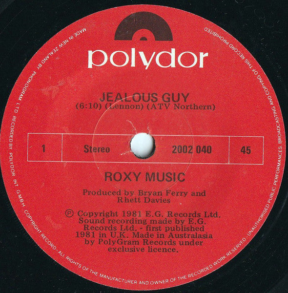 Roxy Music – Jealous Guy