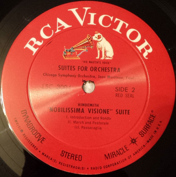 Béla Bartók, Paul Hindemith, Chicago Symphony Orchestra, Jean Martinon – Suites For Orchestra (The Miraculous Mandarin / Nobilissima Visione) LP vinyl record, image 4 of 4