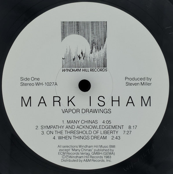 Mark Isham – Vapor Drawings LP vinyl record, image 3 of 4