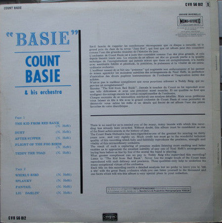 Count Basie Orchestra, Neal Hefti – Basie LP vinyl record, image 2 of 4