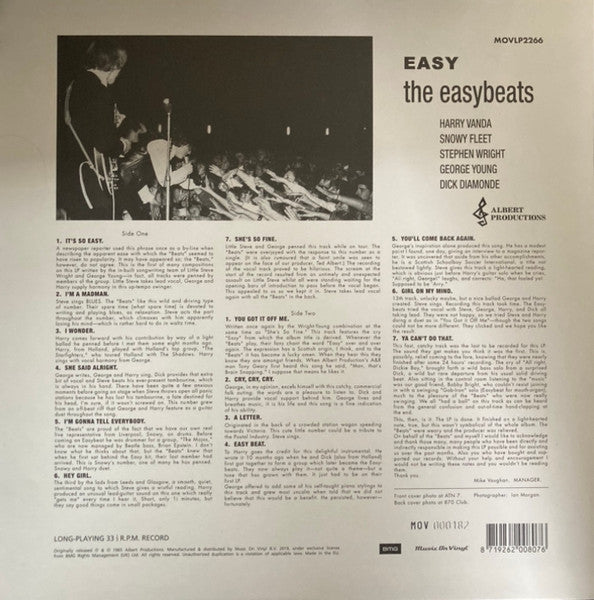 The Easybeats – Easy LP vinyl record, image 4 of 4