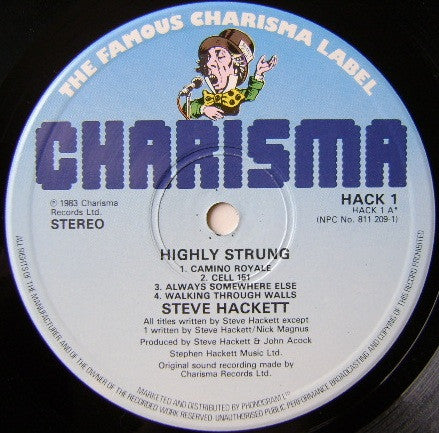 Steve Hackett – Highly Strung LP vinyl record, image 3 of 5