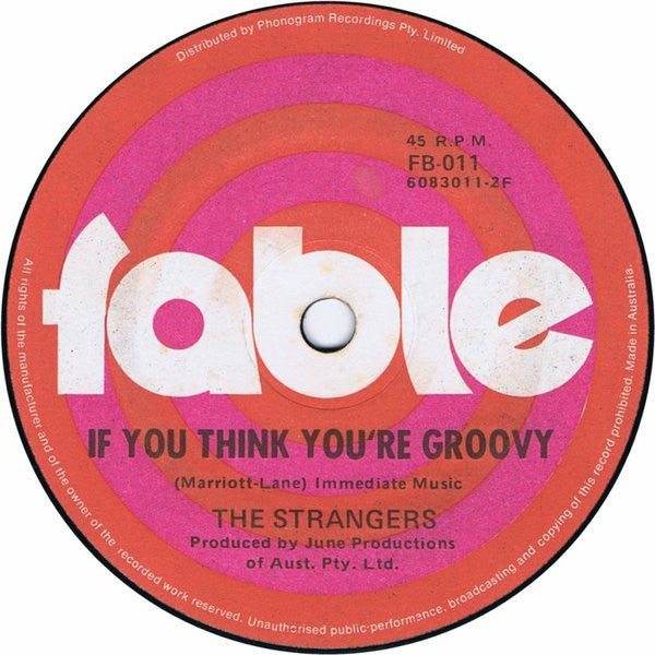 The Strangers – Melanie Makes Me Smile 7" vinyl record, image 2 of 2