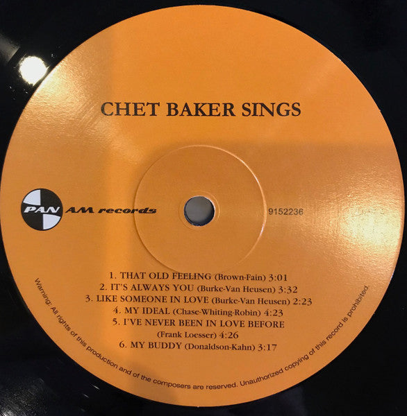 Chet Baker – Chet Baker Sings LP vinyl record, image 3 of 6