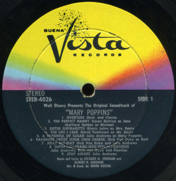 Various – Mary Poppins: Original Cast Soundtrack LP vinyl record, image 3 of 8