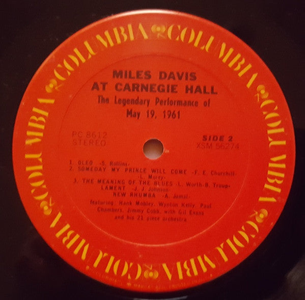 Miles Davis – Miles Davis At Carnegie Hall LP vinyl record, image 4 of 4