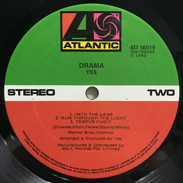 Yes – Drama LP vinyl record, image 9 of 9