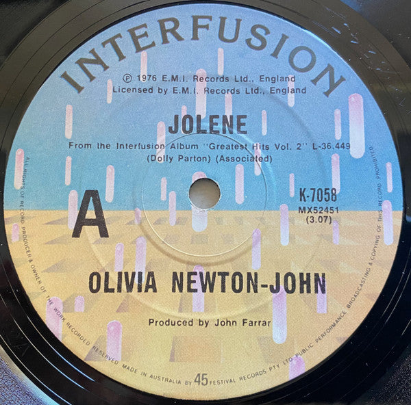 Olivia Newton-John – Jolene 7" vinyl record, image 1 of 2
