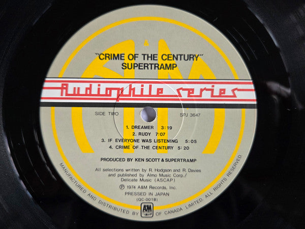Supertramp – Crime Of The Century LP vinyl record, image 4 of 6