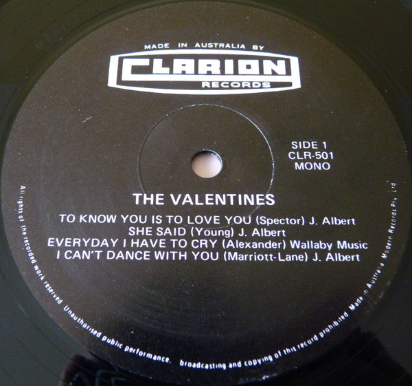 The Valentines – The Valentines LP vinyl record, image 4 of 5