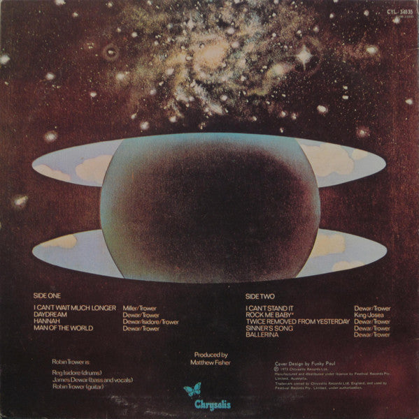 Robin Trower – Twice Removed From Yesterday LP vinyl record, image 2 of 4
