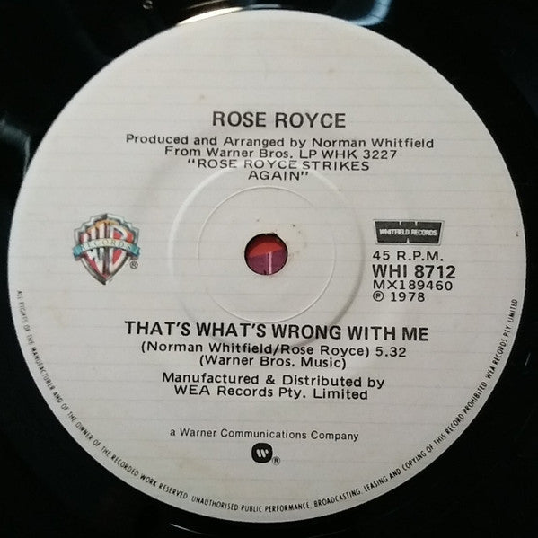 Rose Royce – Love Don't Live Here Anymore 7" vinyl record, image 2 of 2