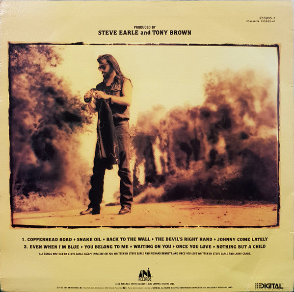 Steve Earle – Copperhead Road LP vinyl record, image 2 of 6