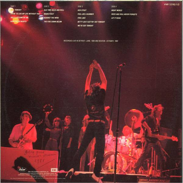 Bob Seger And The Silver Bullet Band – Nine Tonight (2xLP) LP vinyl record, image 2 of 6