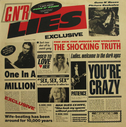 Guns N' Roses – G N' R Lies LP vinyl record, image 1 of 5