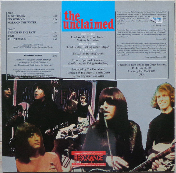 The Unclaimed – The Unclaimed LP vinyl record, image 2 of 3