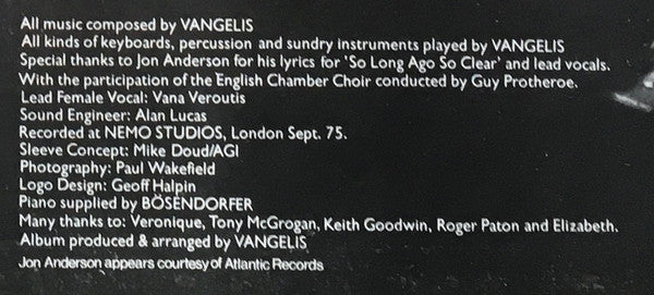 Vangelis – Heaven And Hell LP vinyl record, image 8 of 8