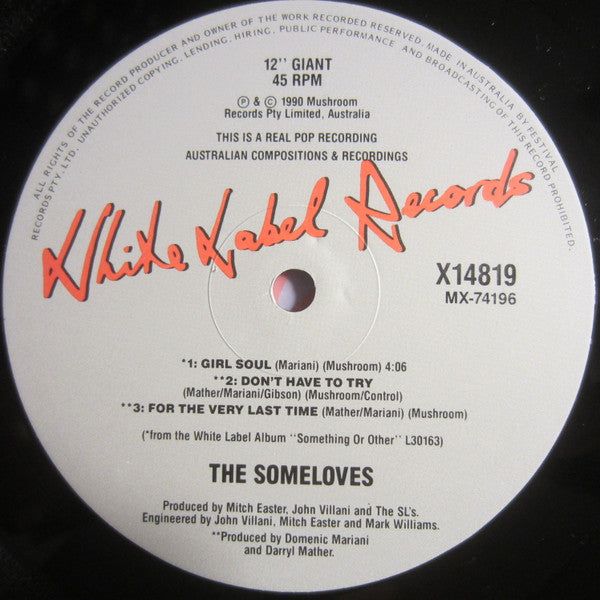 The Some Loves – Sunshine's Glove / Girl Soul 12" vinyl record, image 4 of 4
