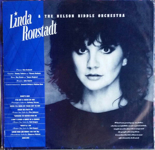 Linda Ronstadt, Nelson Riddle And His Orchestra – What's New LP vinyl record, image 4 of 7