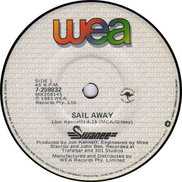 Swanee – Sail Away 7" vinyl record, image 3 of 4