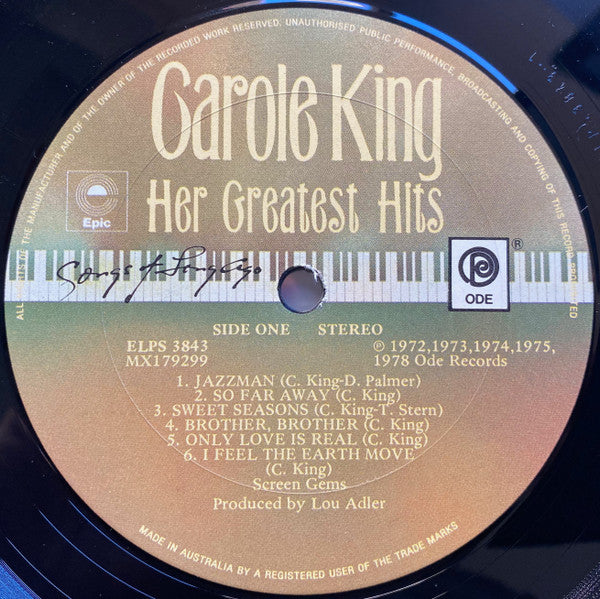 Carole King – Her Greatest Hits - Songs Of Long Ago LP vinyl record, image 3 of 6