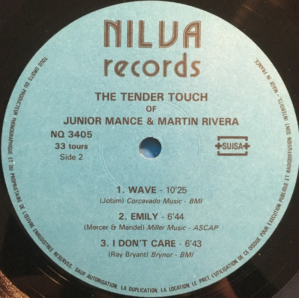 Junior Mance, Martin Rivera – The Tender Touch Of Junior Mance & Martin Rivera (Duo) LP vinyl record, image 4 of 5