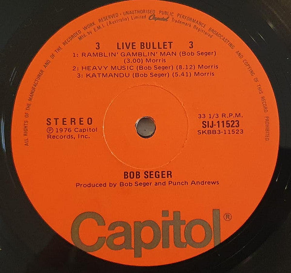 Bob Seger And The Silver Bullet Band – 'Live' Bullet (2xLP) LP vinyl record, image 6 of 7