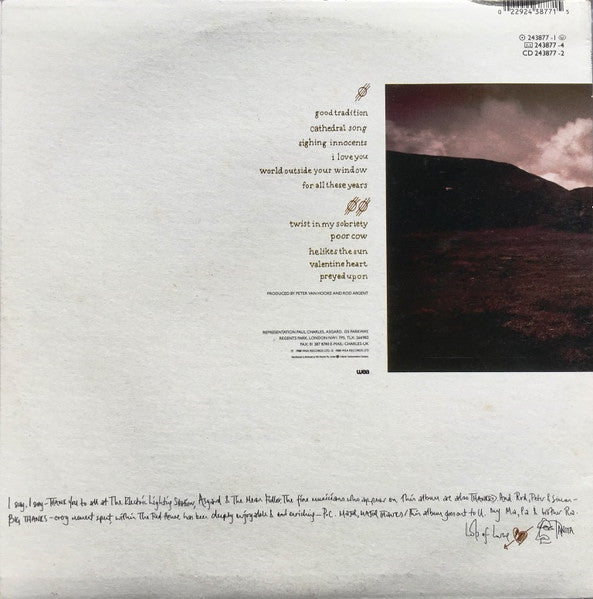 Tanita Tikaram – Ancient Heart LP vinyl record, image 2 of 6