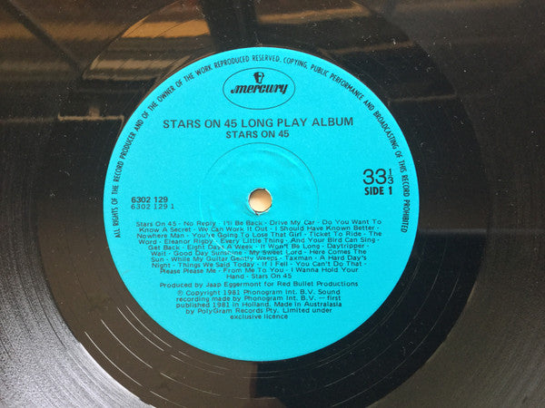 Stars On 45 – Long Play Album LP vinyl record, image 3 of 4