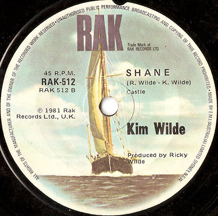 Kim Wilde – Chequered Love 7" vinyl record, image 2 of 2