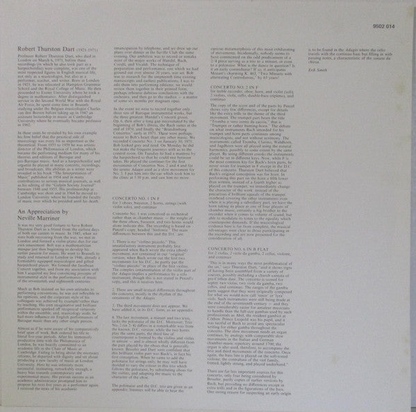 Johann Sebastian Bach, The Academy Of St. Martin-in-the-Fields, Sir Neville Marriner – Brandenburgische Konzerte 1-2-6 LP vinyl record, image 6 of 6