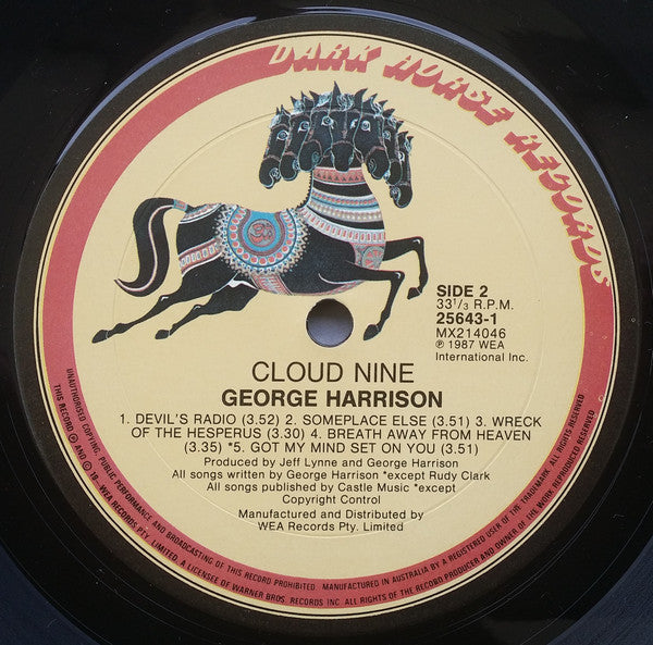 George Harrison – Cloud Nine LP vinyl record, image 4 of 6