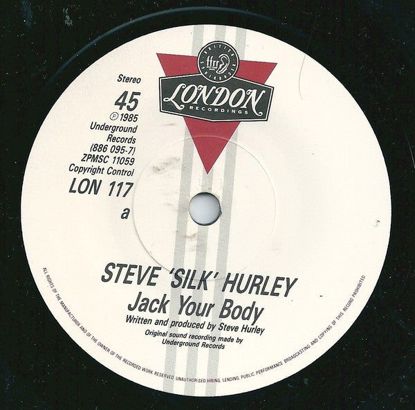 Steve "Silk" Hurley – Jack Your Body 7" vinyl record, image 3 of 4