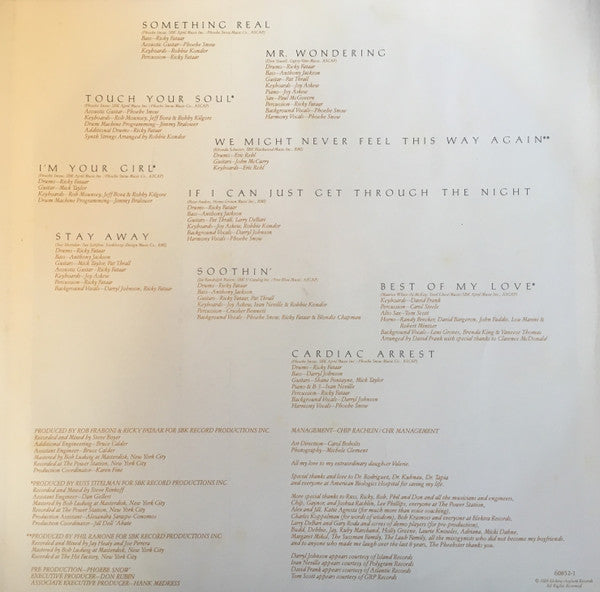Phoebe Snow – Something Real LP vinyl record, image 5 of 6