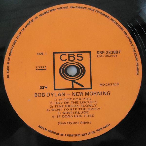 Bob Dylan – New Morning LP vinyl record, image 3 of 4
