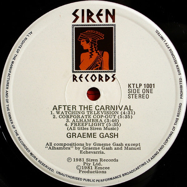Graeme Gash – After The Carnival LP vinyl record, image 3 of 7