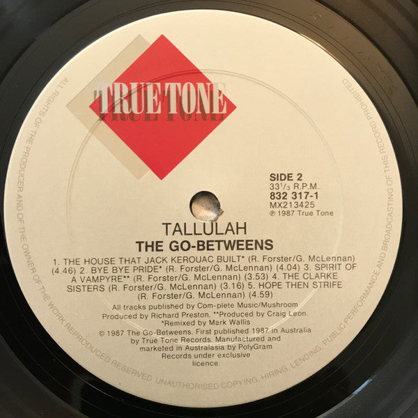 The Go-Betweens – Tallulah LP vinyl record, image 6 of 6