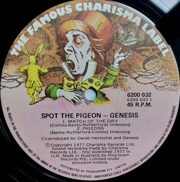 Genesis – Spot The Pigeon 12" vinyl record, image 3 of 4
