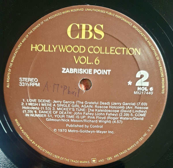 Various – Music From The Motion Picture Sound Track Zabriskie Point LP vinyl record, image 4 of 7