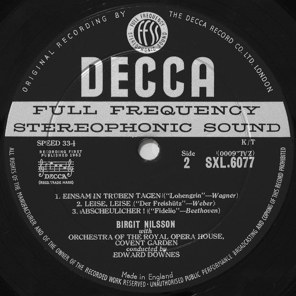 Birgit Nilsson, Edward Downes, Orchestra Of The Royal Opera House, Covent Garden – Birgit Nilsson Sings German Opera LP vinyl record, image 4 of 8
