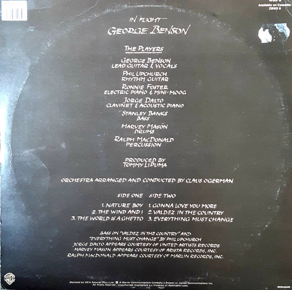 George Benson – In Flight LP vinyl record, image 2 of 4