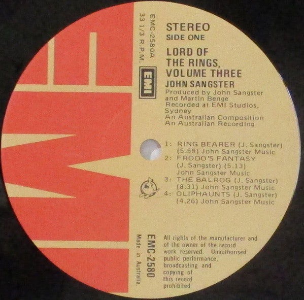 John Sangster – Lord Of The Rings Vol 3 (2xLP) LP vinyl record, image 5 of 8