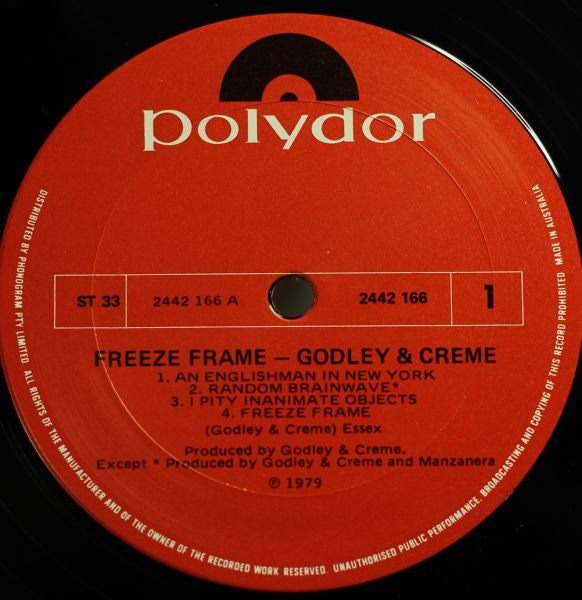Godley & Creme – Freeze Frame LP vinyl record, image 5 of 6