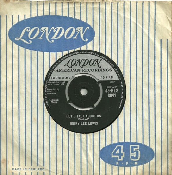 Jerry Lee Lewis – Let's Talk About Us 7" vinyl record, image 1 of 3